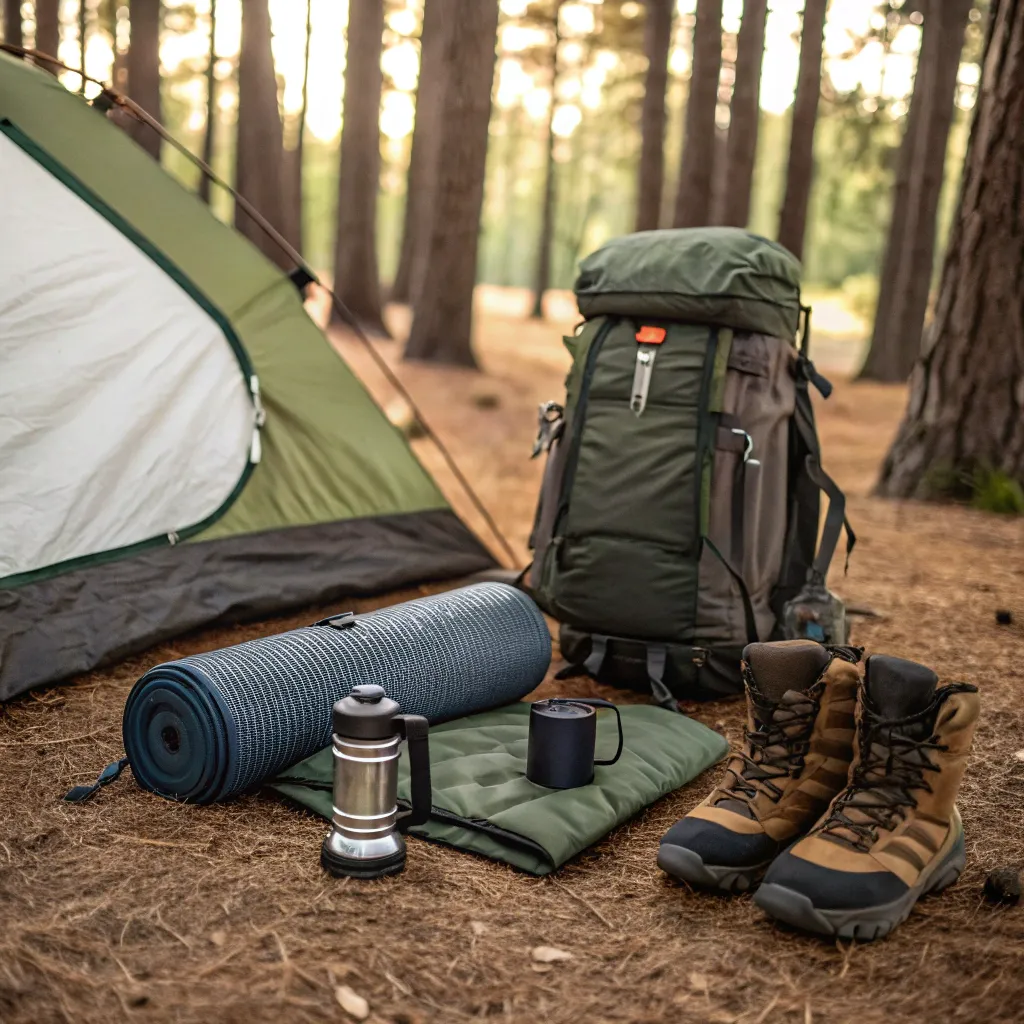 Assorted camping gear