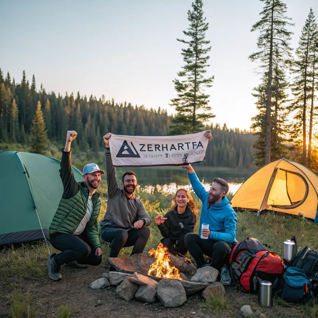 ZERNATHRA Team Celebrating a Successful Camping Adventure
