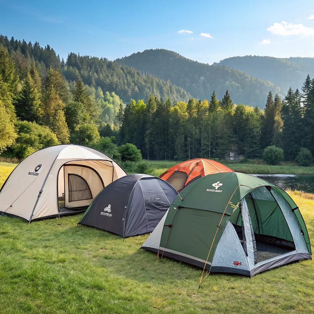 Variety of camping tents